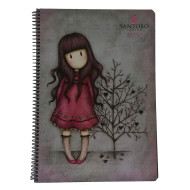 Santoro Gorjuss 18705 τετράδιο σπιράλ A4 2 θεμάτων 60φ Love grows