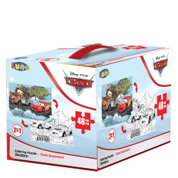 Luna 562642 puzzle χρωματισμού κύβος 35x50xm 48τμχ cars