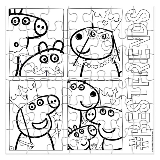 Luna 482494 puzzle χρωματισμού 42τμχ Peppa pig