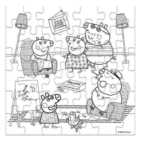Luna 482630 puzzle χρωματισμού 42τμχ Peppa pig