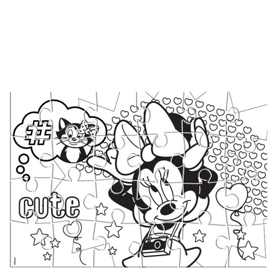 Luna 562602 puzzle χρωματισμού 24τμχ Minnie Mouse