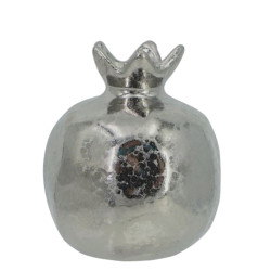 Marhome 14356 ρόδι διακοσμητικό σφυρήλατο 9x10cm ασημί