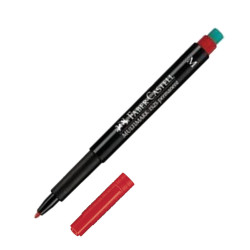Faber Castell 1525 multimark πολυ-μαρκαδόρος πάχους M κόκκινο
