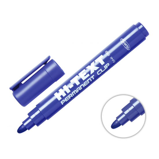 Hi-text 641PB 2-4mm μαρκαδόρος ανεξίτηλος μπλε