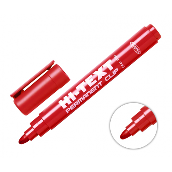 Hi-text 641PB 2-4mm μαρκαδόρος ανεξίτηλος κόκκινος