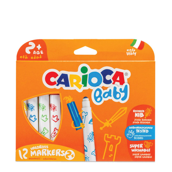 Carioca baby 42814 μαρκαδόροι νηπίων 12 τμχ