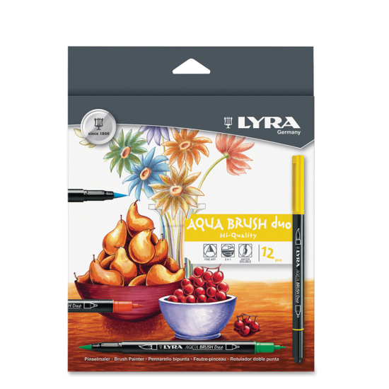 Lyra 6521120 Aqua brush duo μαρκαδόροι με πινέλο 12 τμχ