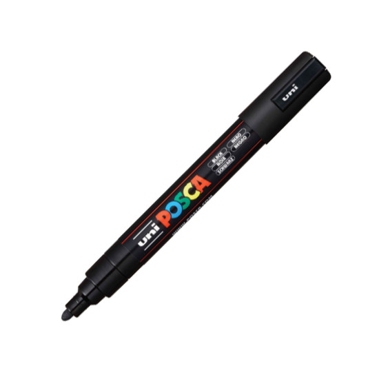 Uni Posca 5M μαρκαδόρος μαύρο 1.8-2.5mm