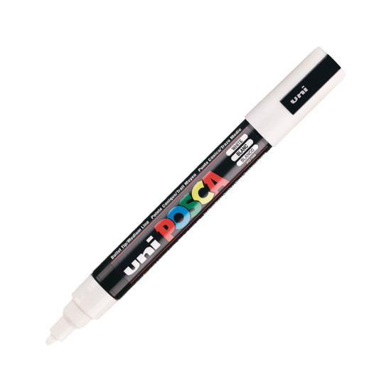 Uni Posca 5M μαρκαδόρος λευκό 1.8-2.5mm