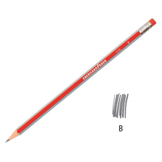 Eberhard Faber 5126 μολύβι B ριγέ με γόμα