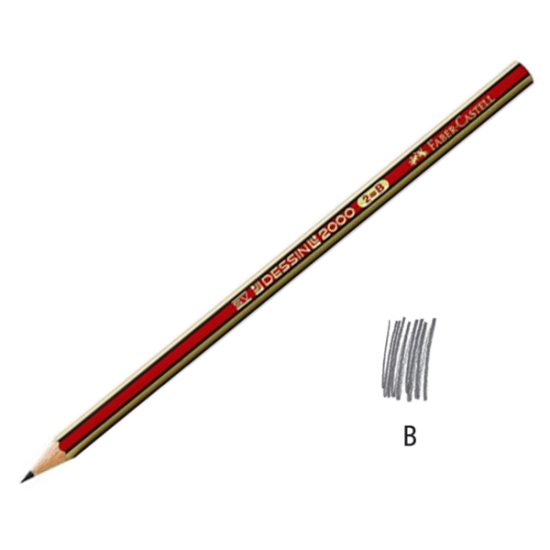 Faber Castell 2000 μολύβι B ριγέ