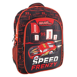 Must 562957 σακίδιο πλάτης δημοτικού 33x16x45 3θέσεων Cars speed