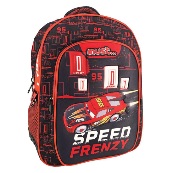 Must 562957 σακίδιο πλάτης δημοτικού 33x16x45 3θέσεων Cars speed