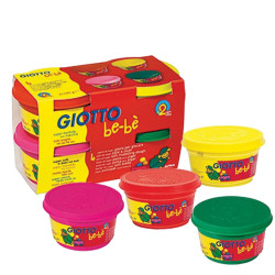 Giotto bebe 464902 πλαστοζυμαράκια φούξια-κόκκινο-κίτρινο-πράσινο 4x100γρ
