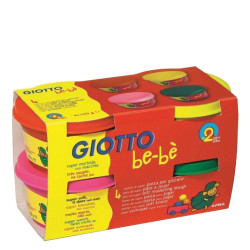 Giotto bebe 464902 πλαστοζυμαράκια φούξια-κόκκινο-κίτρινο-πράσινο 4x100γρ