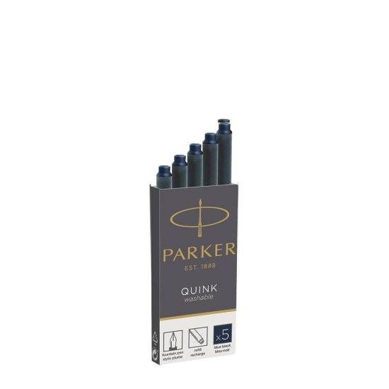 Parker 1950404 αμπούλες πένας 5τμχ μπλε-μαύρο