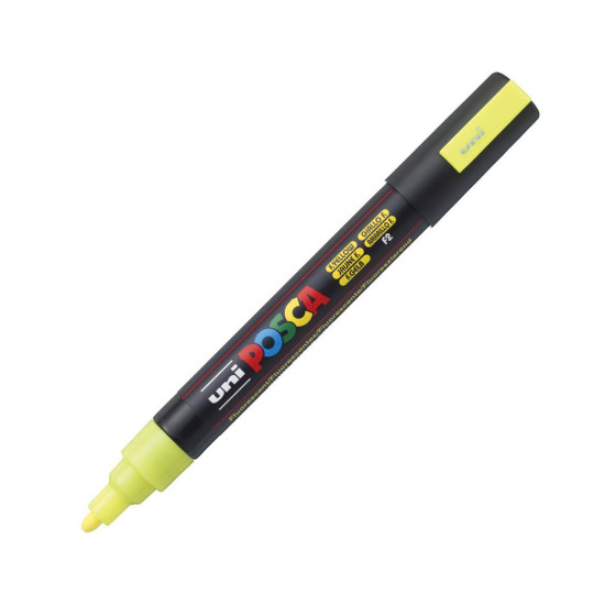 Uni Posca 5M μαρκαδόρος φωσφοριζέ κίτρινο 1.8-2.5mm