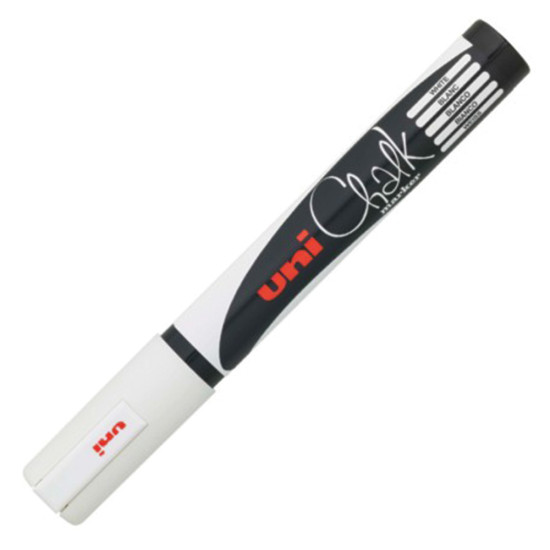 Uni Chalk PWE-5M μαρκαδόρος κιμωλίας λευκό 1.8-2.5mm