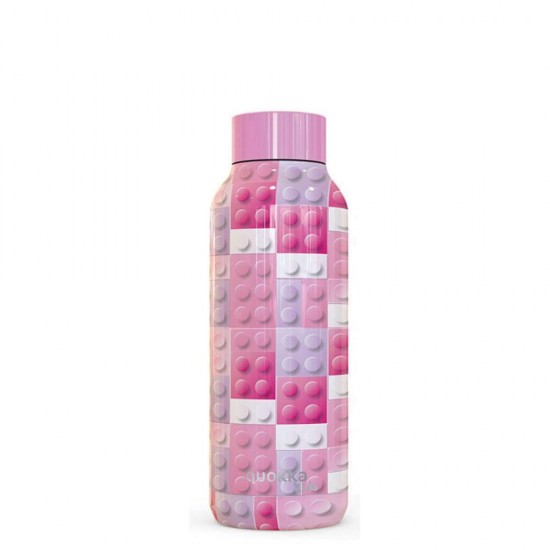 Quokka kids 11841 μπουκάλι ανοξείδωτο 510ml solid pink bricks