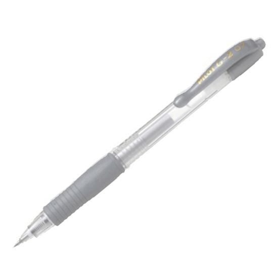 Pilot G-2 medium 0.7 στυλό gel ασημί