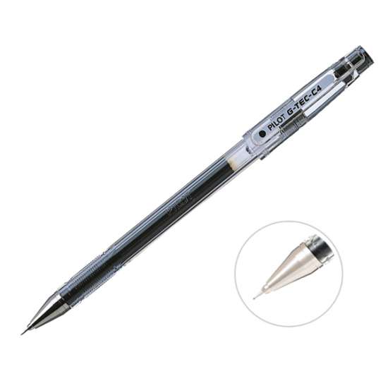 Pilot G-Tec-C4 extra fine 0.4 στυλό gel μαύρο