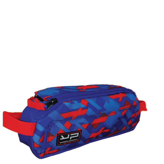 Bodypack 205.0202 κασετίνα με 2 φερμουάρ μπλε/κόκκινη