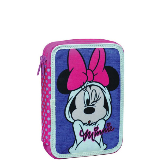 Gim Minnie Denim 340-65100 κασετίνα διπλή γεμάτη