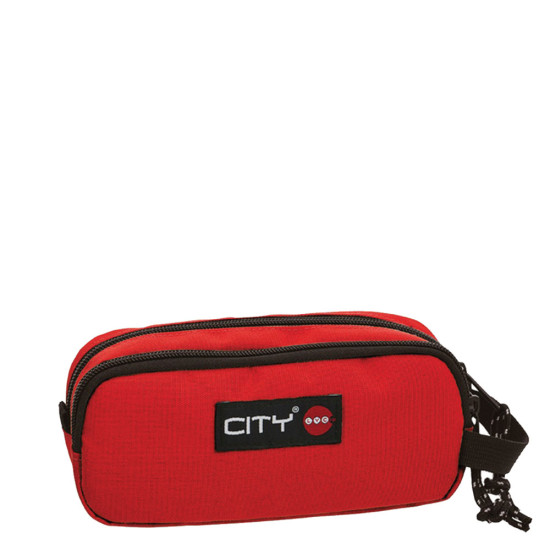 City Zippy 95096 κασετίνα διπλή true red
