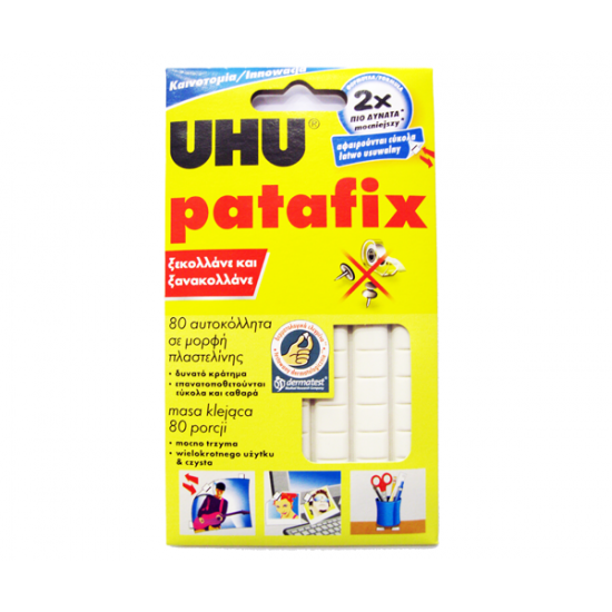 Uhu patafix αυτοκόλλητα πλαστελίνης 80τμχ