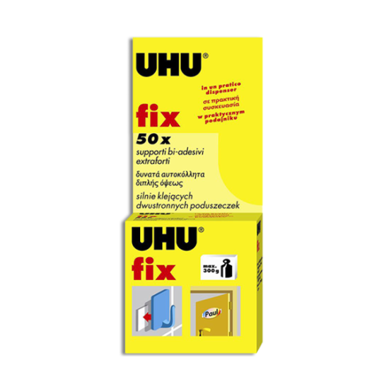 Uhu fix αυτοκόλλητα αφρώδη διπλής όψης 50τμχ