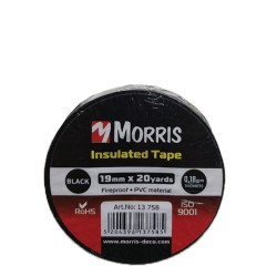 Morris 13758 μονωτική ταινία 19mm x 18m black