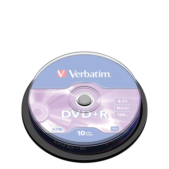 Verbatim 43498 DVD+R 4.7GB 16x 10τμχ CB