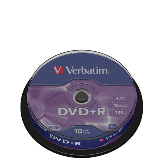Verbatim 43498 DVD+R 4.7GB 16x 10τμχ CB