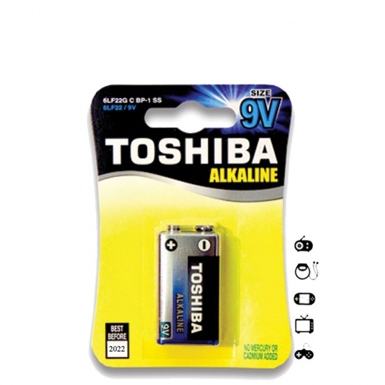 Toshiba 6LF22G αλκαλική μπαταρία πλακέ 9V