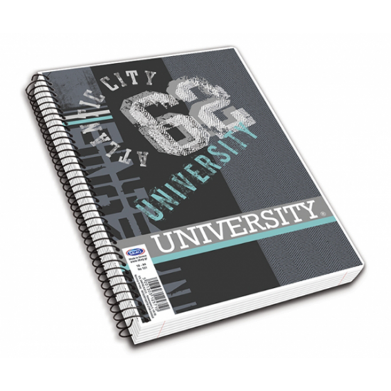 Skag university με πλαστικό εξώφυλλο τετράδιο σπιράλ Α4 4 θεμάτων