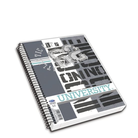Skag University PP τετράδιο σπιράλ 17x25cm 4θ 120φ