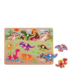 Tooky toy TY859 ξύλινα σφηνώματα δεινόσαυροι