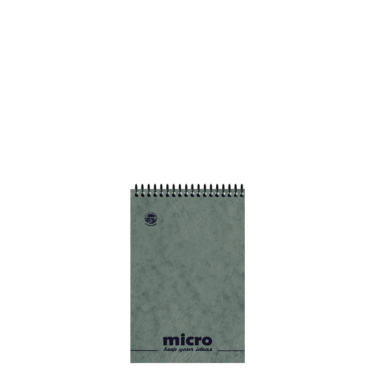 Τυποτράστ 4605α micro μπλοκ σπιράλ No2α 9X15 2 θεμάτων γκρι