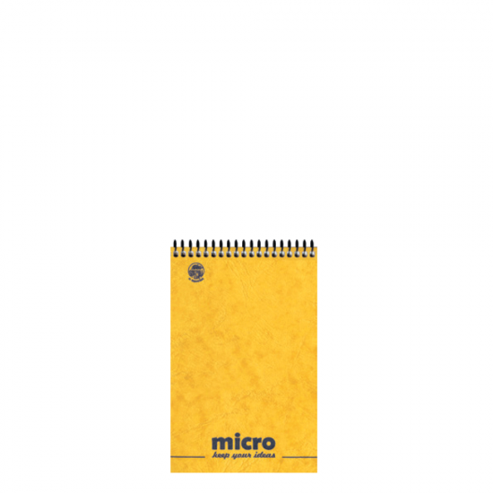 Τυποτράστ 4605α micro μπλοκ σπιράλ No2α 9X15 2 θεμάτων κίτρινο