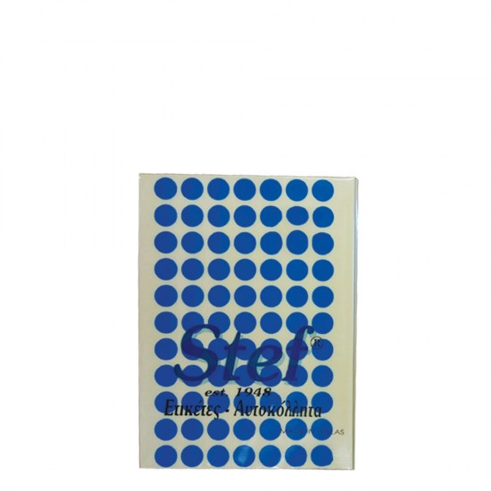 Stef Labels ετικέτες Νο 104 στρογγυλές μπλε δ.11.5mm