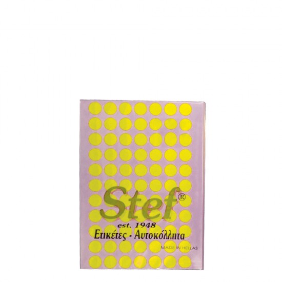 Stef Labels ετικέτες Νο 103 στρογγυλές κίτρινες δ.11.5mm