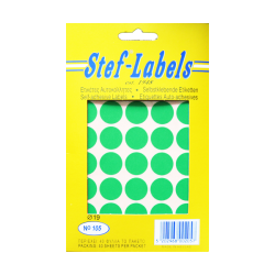 Stef Labels ετικέτες Νο 105 στρογγυλές πράσινες δ.19mm