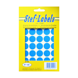 Stef Labels ετικέτες Νο 108 στρογγυλές μπλε δ.19mm