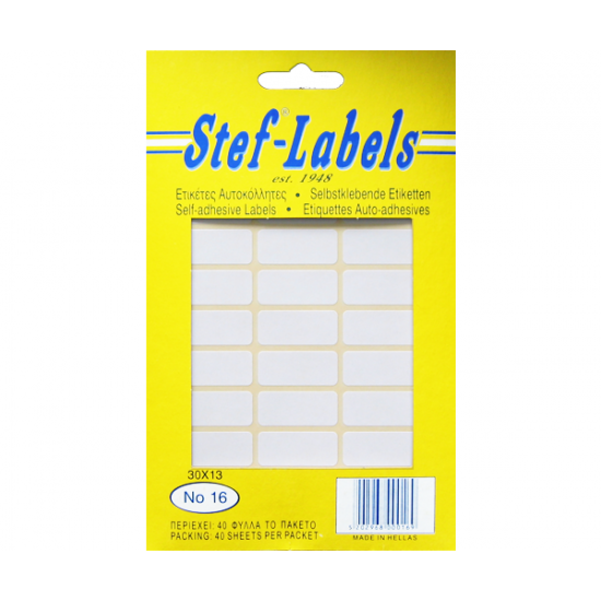 Stef Labels ετικέτες Νο16 30x13mm