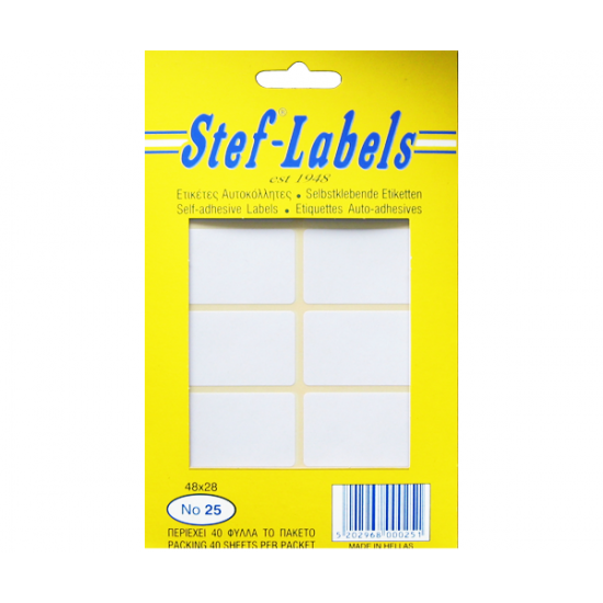 Stef Labels ετικέτες Νο25 48x28mm