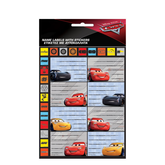 Gim Cars 772-16549 8 ετικέτες τετραδίων Stamps