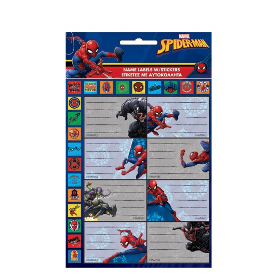 Gim Spiderman 777-51449 8 ετικέτες τετραδίων