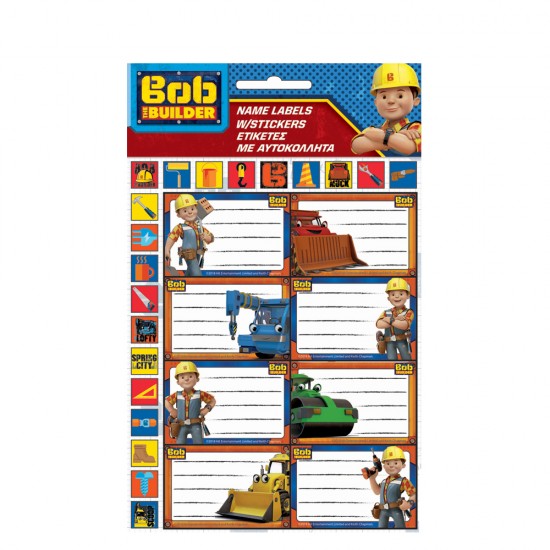 Gim Bob the builder 779-50049 8 ετικέτες τετραδίων stamps