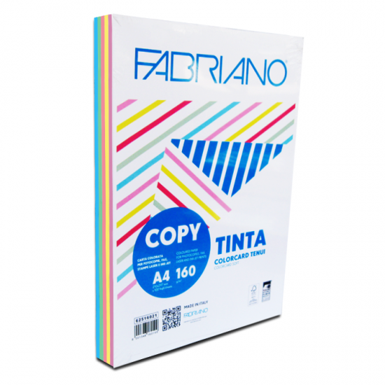Fabriano Copy Tinta χαρτί φωτοαντιγραφικό Α4 160γρ. 100φ. μιξ παλ χρώματα