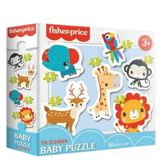 Χάρτινη πόλη Fisher price baby puzzle φιγούρες 18τμχ ζωάκια
